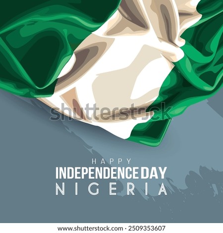 Happy independence day Nigeria. abstract vector illustration design