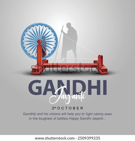 2nd October Happy gandhi jayanti. indian Freedom Fighter Mahatma Gandhi he is known as Bapu. abstract vector illustration design 