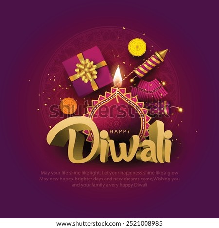 happy Diwali. Indian festivals of light with Diwali elements.abstract vector illustration design.