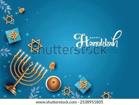 Israel celebrating happy Hannukah festival. creative abstract vector illustration design.