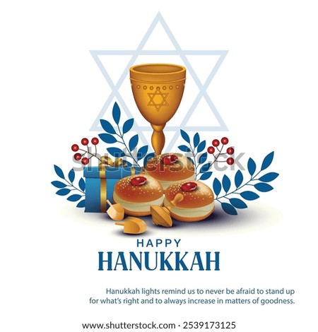 Israel celebrating happy Hannukah festival. creative abstract vector illustration design.