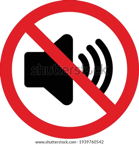 No speaker. no sound icon. Volume Off symbol. Vector illustration