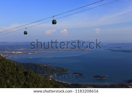 Similar – Image, Stock Photo Langkawi Cable Car Summer