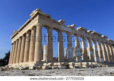 The Parthenon in the Akropolis, Athens