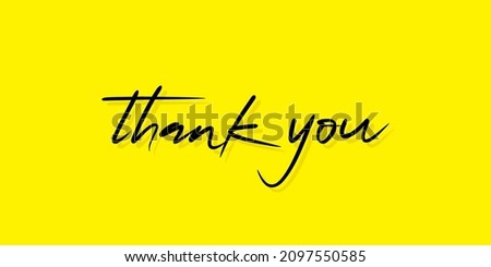 Calligraphic Creative Template Design of Thank You. Conceptual Typography of Thank You. Editable Illustration.