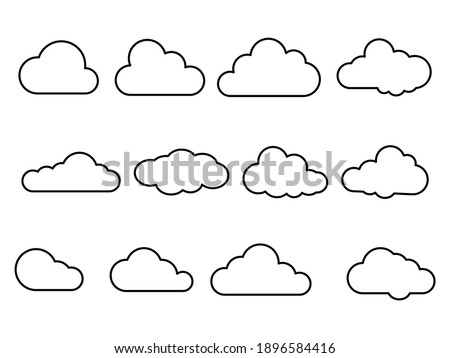 Clouds icon. cloud and meteorology concept. isolated on white background