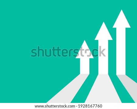  business arrow target direction concept to success. Finance growth vector
