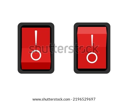 switch button .toggle button isolated on white background. vector
