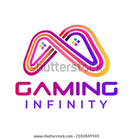 Infinity game Logo. Console logo vector design