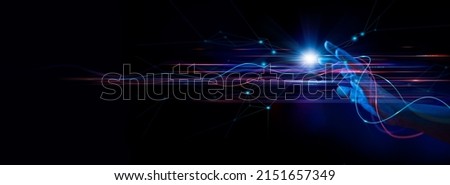 Businessman hand touching of digital data network transformation for next generation technology on cyberspace, Internet network and digital software development, Algorithm, Metaverse and data science. Foto stock © 