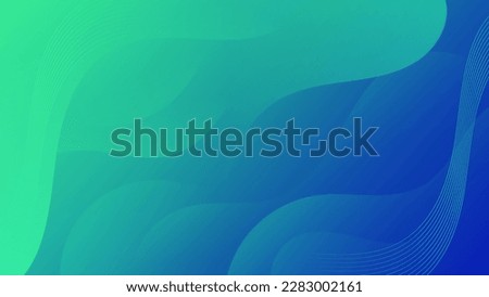 Abstract Gradient  Green Blue  liquid background. Modern  background design. Dynamic Waves. Fluid shapes composition.  Fit for website, banners, brochure, posters