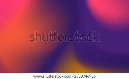 A blurred, abstract background with a smooth transition from pink to orange on the left and purple on the right, with a hint of yellow in the lower corner.