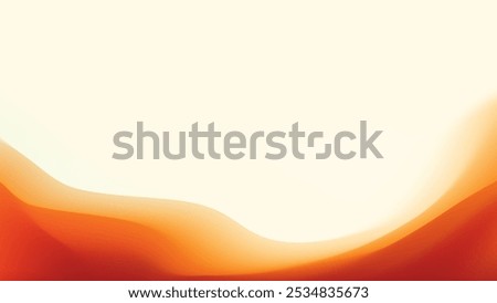 A minimalist abstract background with a smooth gradient transition from a vibrant orange at the bottom to a soft white at the top. The image features two curved lines creating a sense of depth.