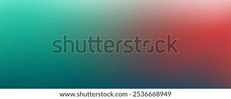 A blurred gradient background transitioning from teal to red with a dark blue at the bottom.