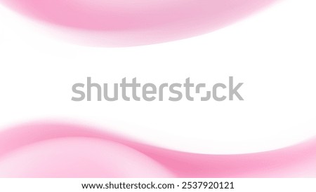 A white background with two pink gradient curves, one at the top and one at the bottom, forming a soft and abstract design.