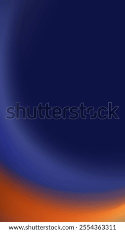 A digital artwork showcasing a smooth gradient transition from deep blue at the top to a warm orange at the bottom.