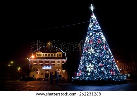 Christmas tree on the town square