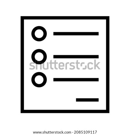 unordered vector icon isolated on white background 