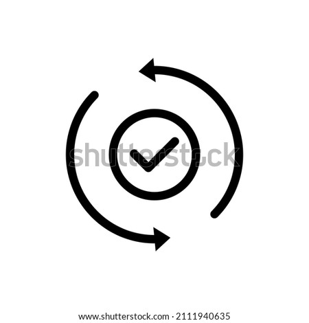iteration line icon vector isolated on white background