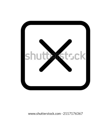 close line icon vector isolated on white background