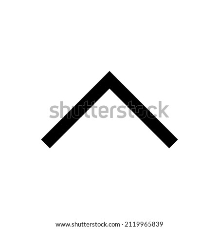 chevron up icon vector isolated on white background