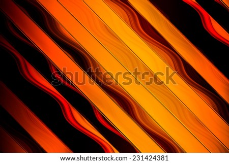 Abstract background  of diagonal stripe with wave or current in black, red, orange, and yellow