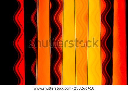 Abstract background  with wave effect with current in black,  yellow, orange, red, and brown