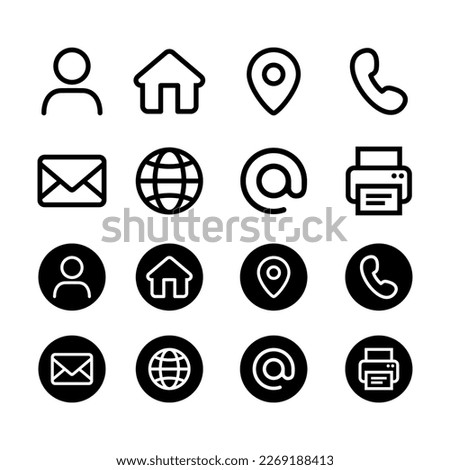 Illustration Vector Graphic of Basic Line Icon Set