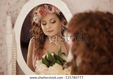 Luxury woman in the boudoir