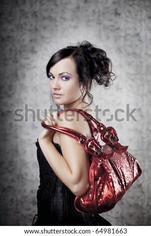 Image of a luxury  woman with bag