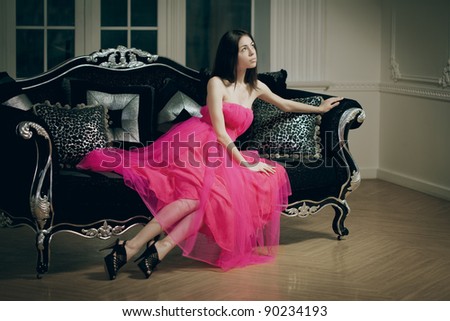 The image of a beautiful fashionable luxury woman