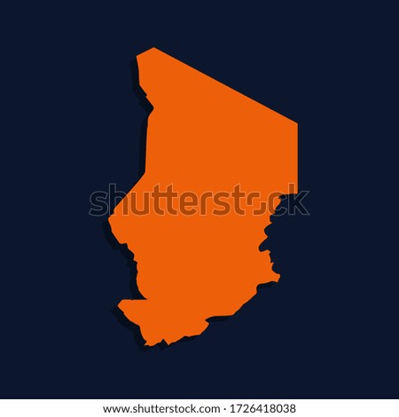 
Vector map of Chad. Isolated vector illustration