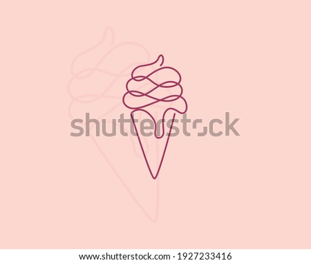 Pastry line illustration pattern sweet vector