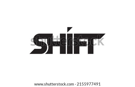 SHIFT Letter Typhography Text  Monogram Logo Design Vector