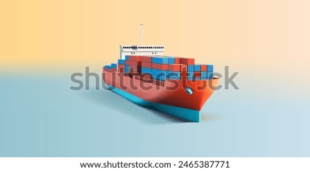 Similar – Image, Stock Photo At sea ship shipping