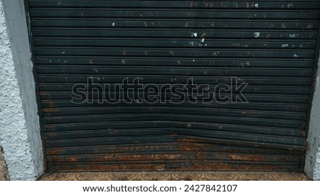 Image, Stock Photo Graffiti sprayed garage door of a prefabricated garage