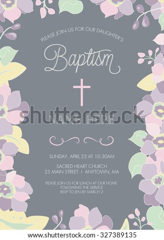 Baptism, Christening, First Holy Communion, Confirmation Invitation ...