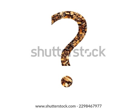 Similar – Image, Stock Photo Question mark on shredded paper