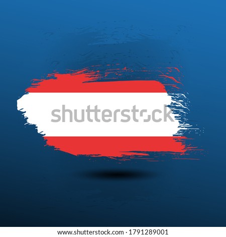 austria flag vector with red and white