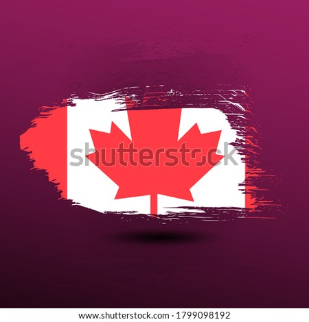 canada country flag with brush stroke