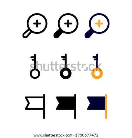 zoom in icon, user interface vector icons set for web and mobile pixel perfect