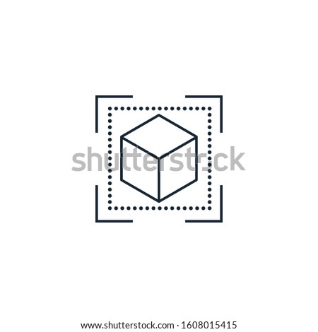 AR marker creative icon. From Augmented Reality icons collection. Isolated AR marker sign on white background