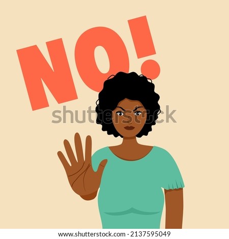 Similar – Image, Stock Photo NO means NO | Written