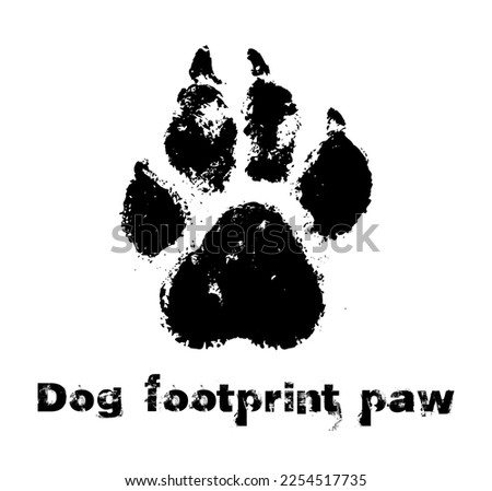 Dog footstep trail icon.Puppy pet footprint vector stencil drawing sign.Black doggy pup paw mark grunge silhouette illustration.I love dogs.T shirt print design.Sticker.Sublimation.Tattoo. DIY. Logo