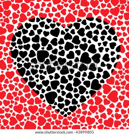 Pattern Lanyard - Black Hearts - Lanyards for Nurses | nursestuff