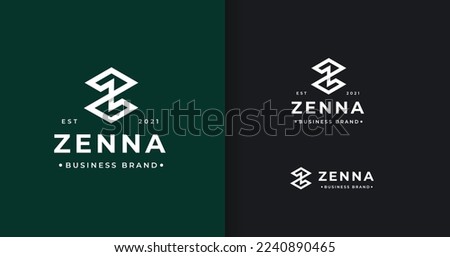 Letter Z logo design icon symbol template. elegant initial Z line style logo vector. Letter mark Z monogram logo for business or company