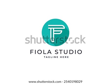 Circle Shape on Letter F Monogram Logo Design Concept. Initial Letter F Minimal with Circle Shape Logo Design. Circle Shape Symbol for Corporate Business Identity. Alphabet Vector Logo Illustration