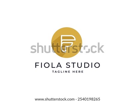 Circle Shape on Letter F Monogram Logo Design Concept. Initial Letter F Minimal with Circle Shape Logo Design. Circle Shape Symbol for Corporate Business Identity. Alphabet Vector Logo Illustration