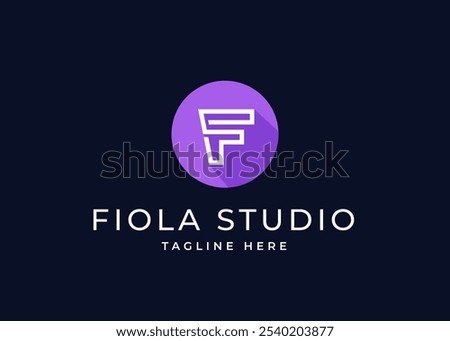 Circle Shape on Letter F Monogram Logo Design Concept. Initial Letter F Minimal with Circle Shape Logo Design. Circle Shape Symbol for Corporate Business Identity. Alphabet Vector Logo Illustration