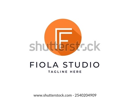 Circle Shape on Letter F Monogram Logo Design Concept. Initial Letter F Minimal with Circle Shape Logo Design. Circle Shape Symbol for Corporate Business Identity. Alphabet Vector Logo Illustration